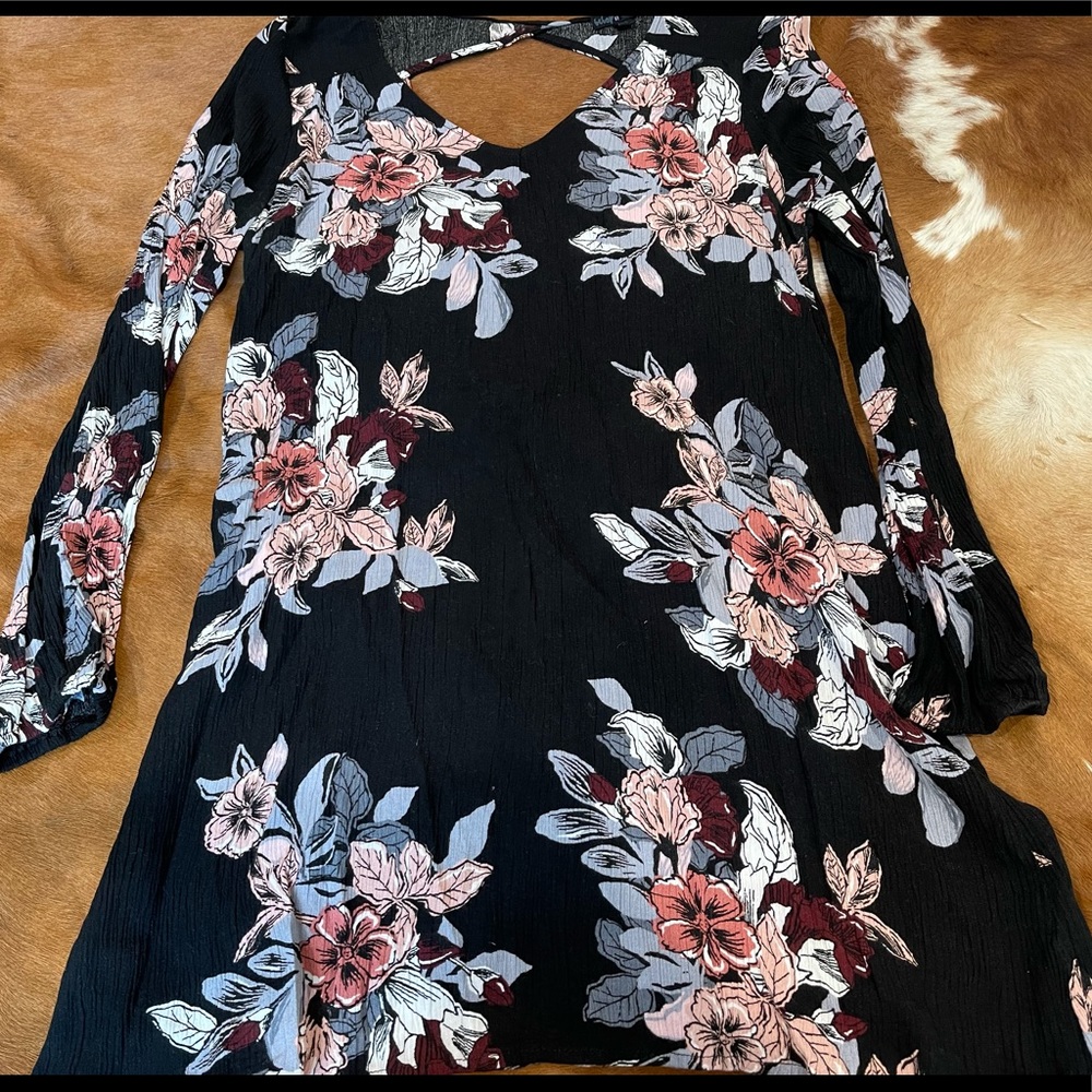 Black floral dress